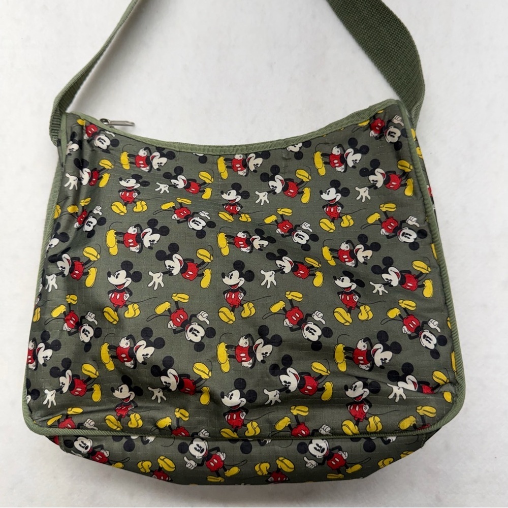 Disney Mickey Mouse Army Green Purse Handbag Crossbody - Picture 2 of 11
